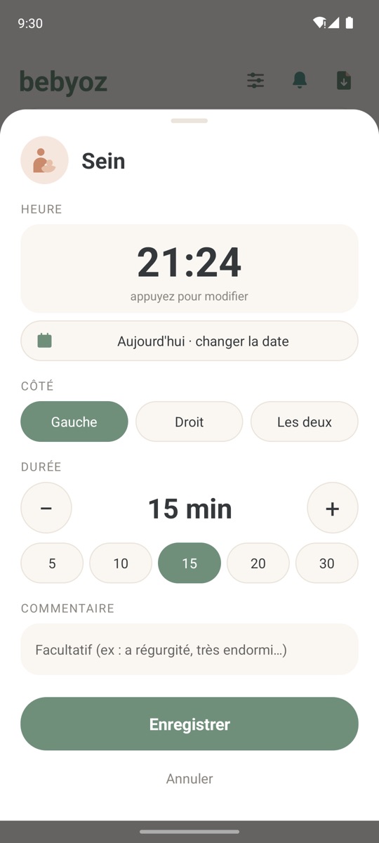 L'heure se remplit toute seule