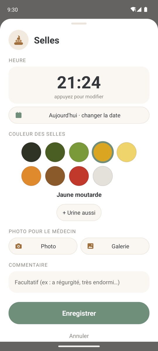 La couleur des selles en un clic